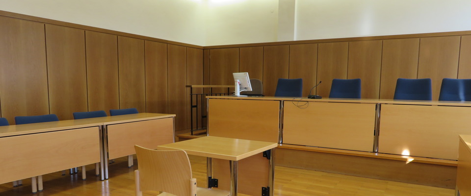 Das Bild zeigt einen Sitzungssaal.