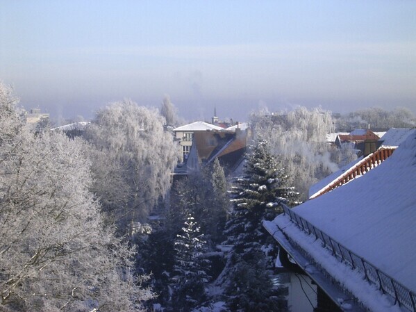 Blick vom Amtsgericht über das verschneite Dorsten